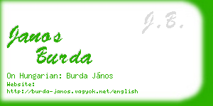 janos burda business card