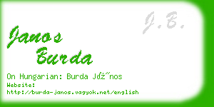 janos burda business card